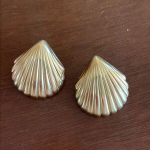 Jcrew Gold Shell Earrings
